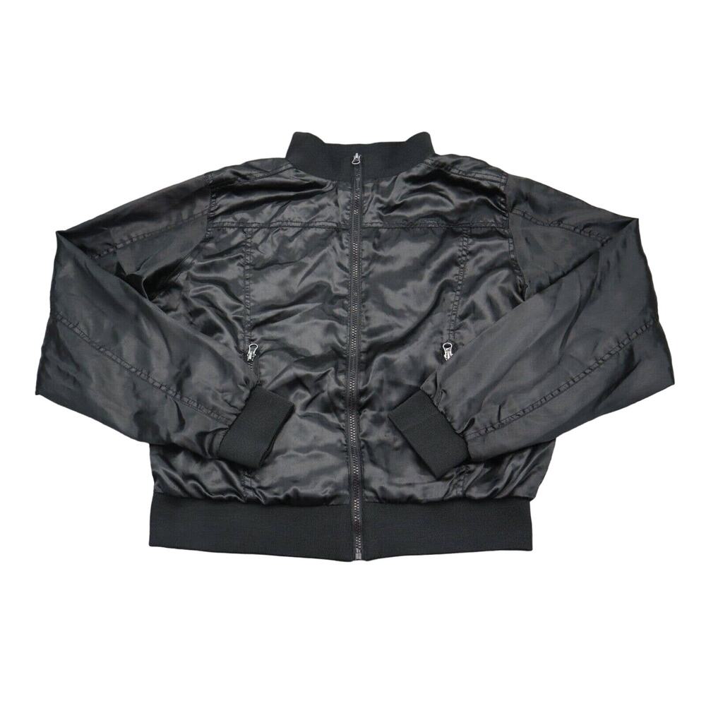 X Mail Jacket Mens XXL Black Long Sleeve Banded Cuffs Casual Full Zip Pockets
